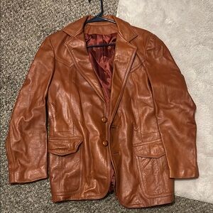 Tony Lama Rich Brown Leather Jacket
